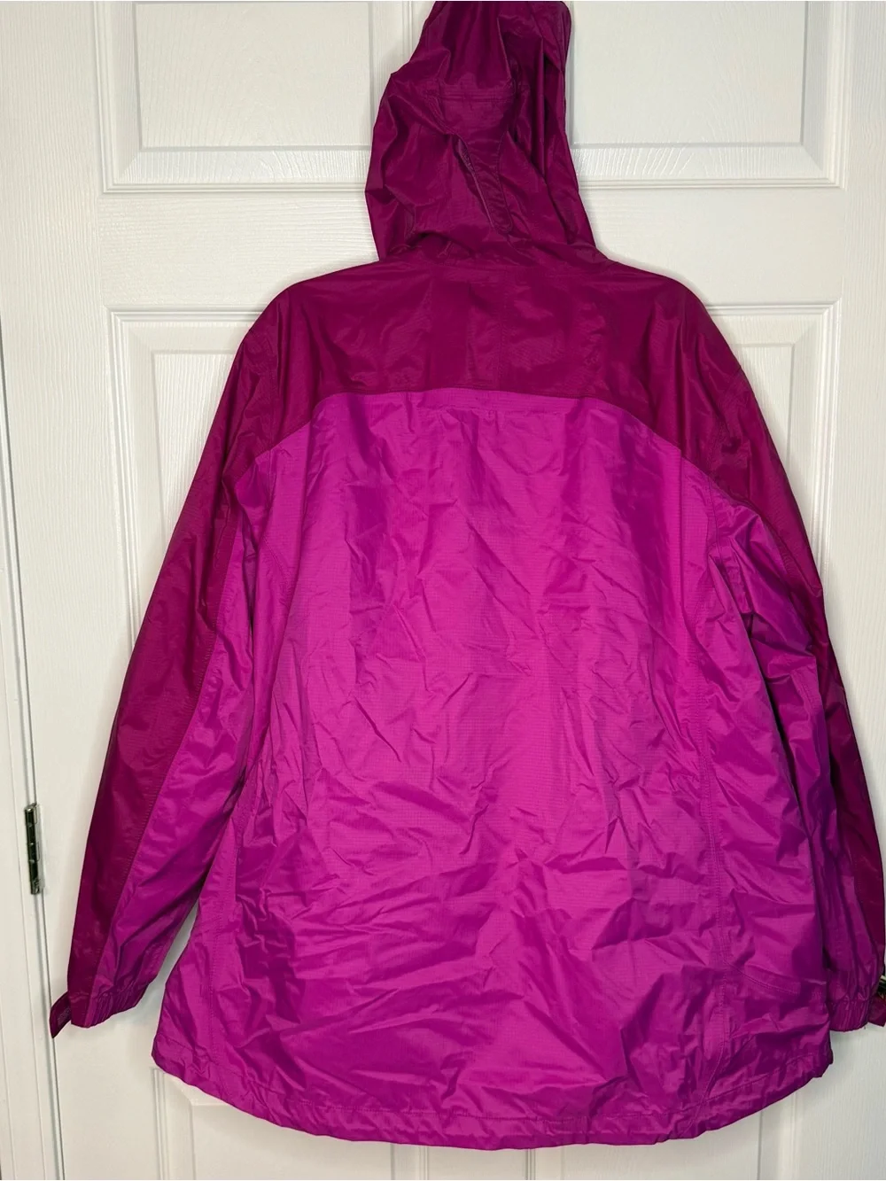 L.L.Bean women's Raincoat Jacket Shell - fuchsia and Pink Size 2X EUC - Like New - Picture 2 of 7